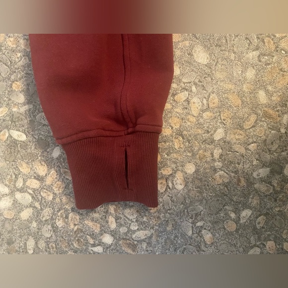 Lululemon - Red Merlot Scuba 1/2 Zip Hoodie Sweater XS/S - Picture 5 of 7